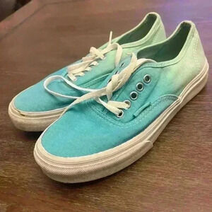 Ombré Teal Vans size 6W